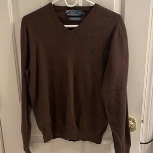 Ralph Lauren Men's Dark Brown Crewneck Sweater